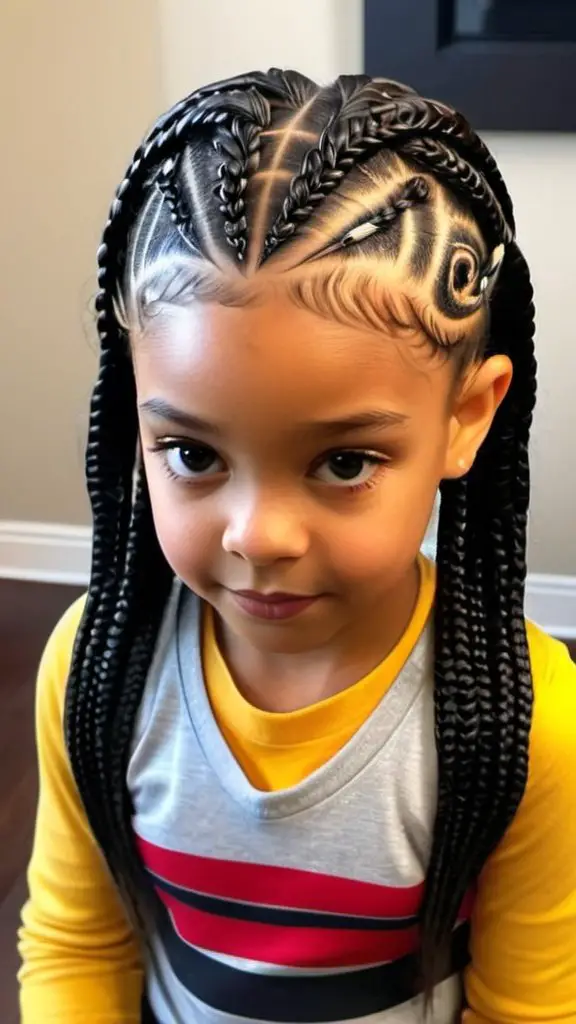 Cornrow Braids Braided Hairstyles for Thanksgiving for kids