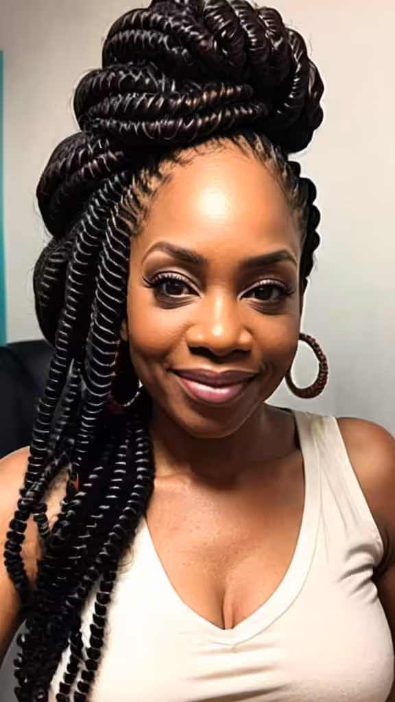 Crochet Braids Hairstyles for black women over 50