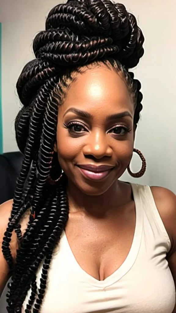 Crochet Braids Hairstyles for black women over 50