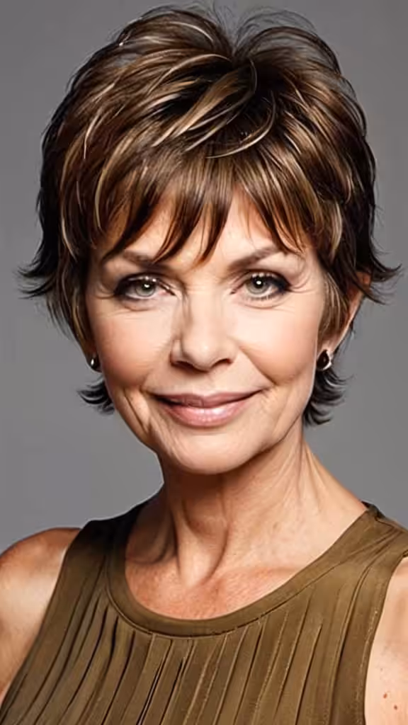 Cropped Shaggy Cut Shag Hairstyles For Women Over 50