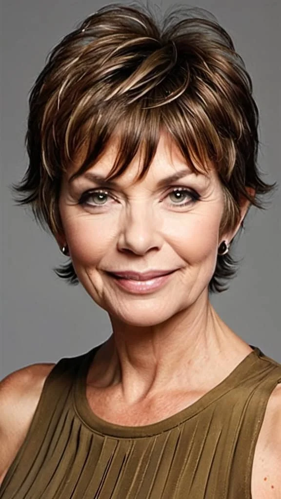 Cropped Shaggy Cut Shag Hairstyles For Women Over 50