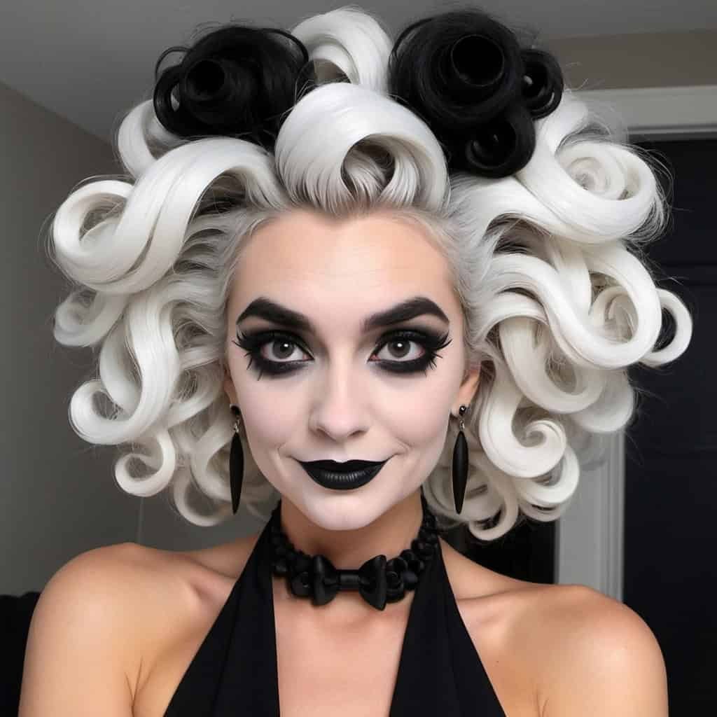 Cruella de Vil Hairstyle hairstyles for Halloween for women