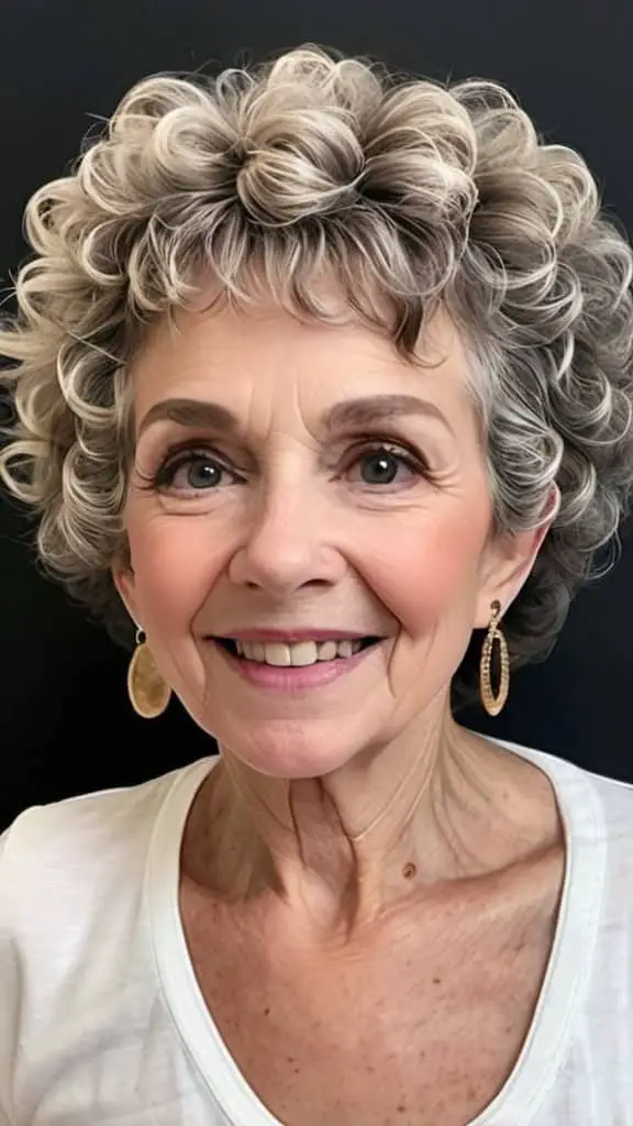 Curly BixieWash and Wear Hairstyles For Women Over 70 