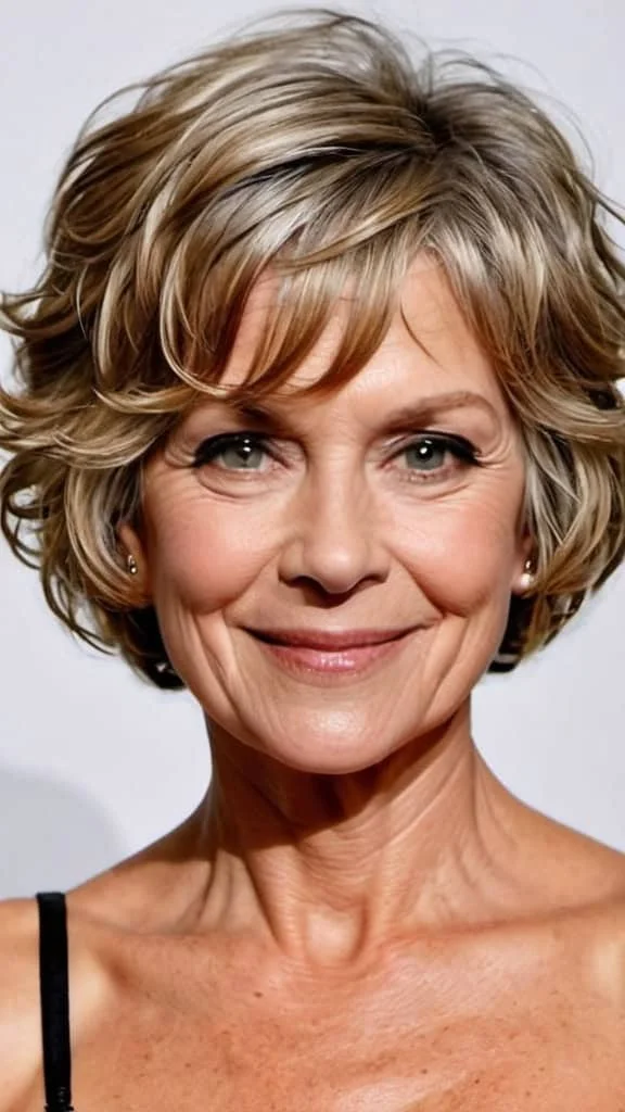 Curly Bob Short Hairstyles For Fine Hair For Woman Over 60