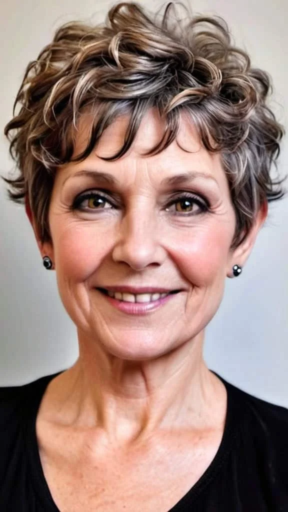 Curly Pixie Pixie Haircuts For Women Over 60