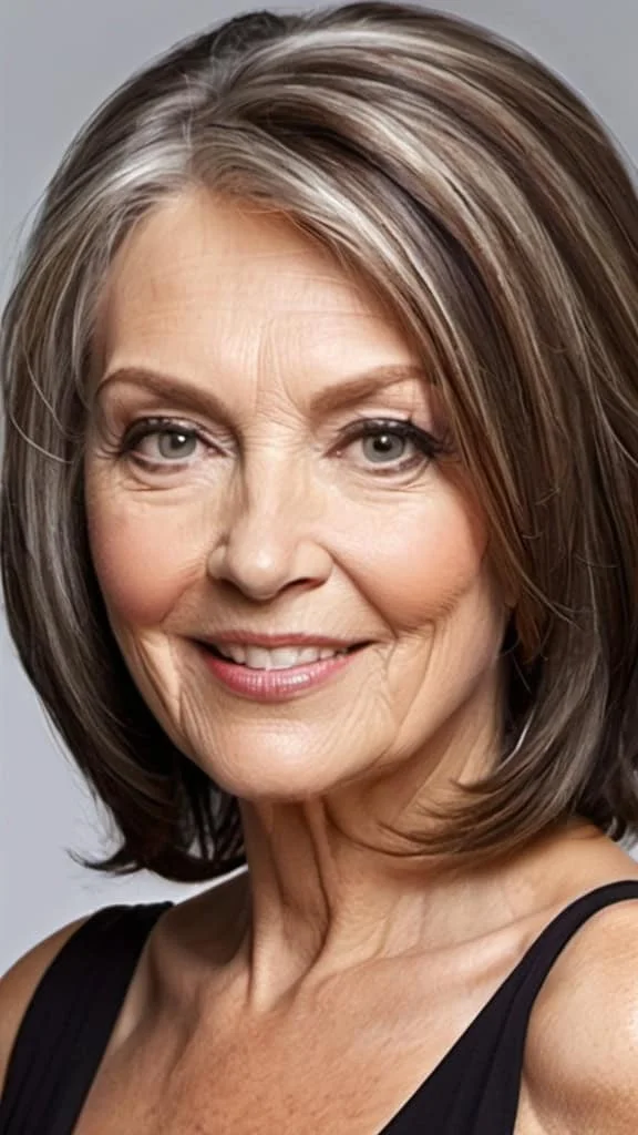 Deep Side Part Hair Hairstyles for Thin Hair For Women Over 60