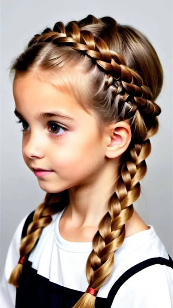 Diagonal Bow Braid Braided Hairstyles for Thanksgiving for girls