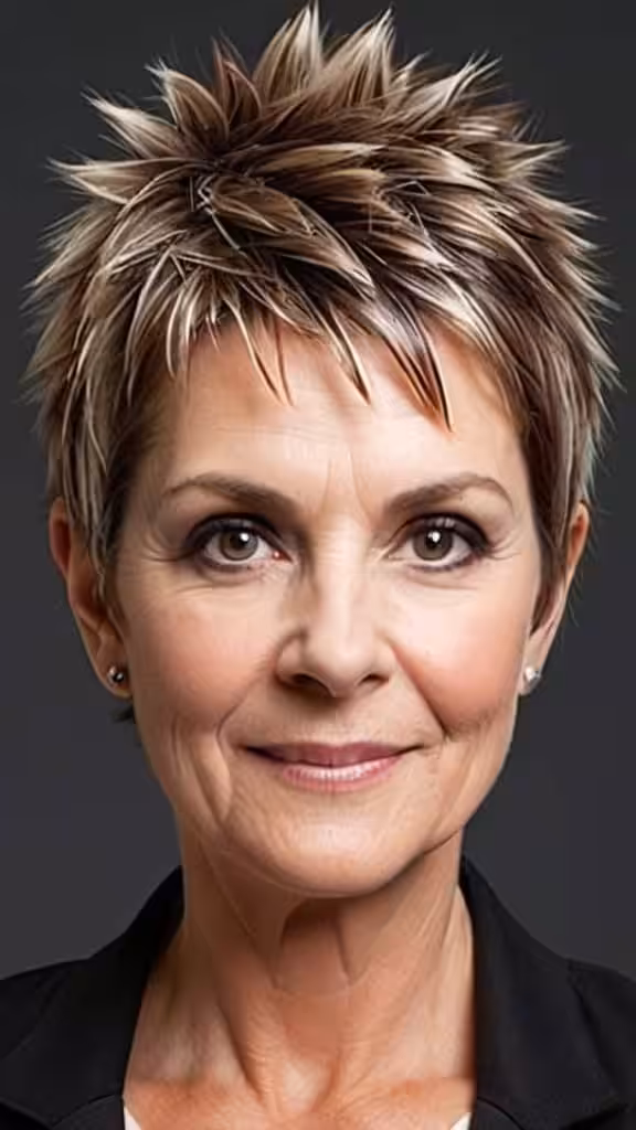 Dimensional Layered Spike Short spiky haircuts for women over 60
