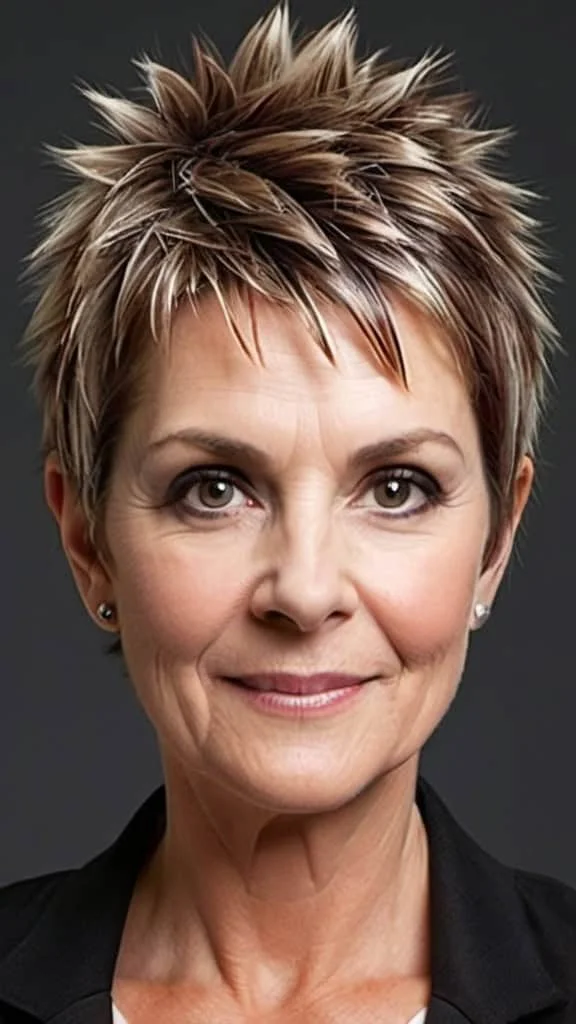 Dimensional Layered Spike Short spiky haircuts for women over 60