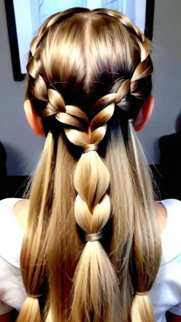 Down-the-Back Braid Braided Hairstyles for Thanksgiving for girls