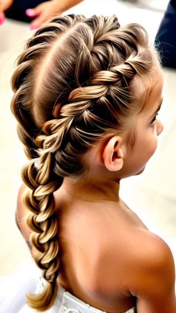 Dutch Fishtail Braid Indian Wedding Hairstyles for Kids