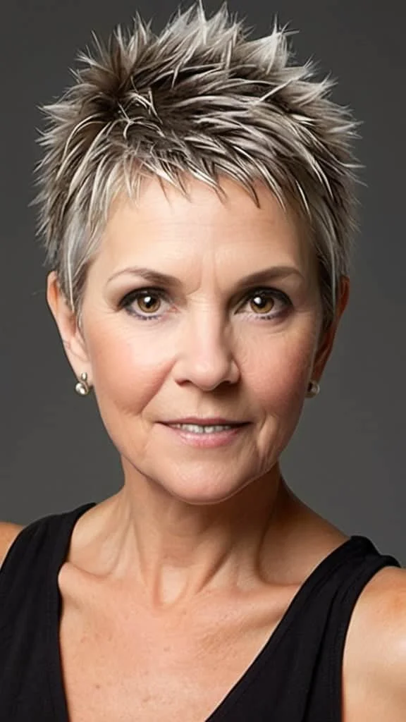 Easy Spiky Pixie Short spiky haircuts for women over 60