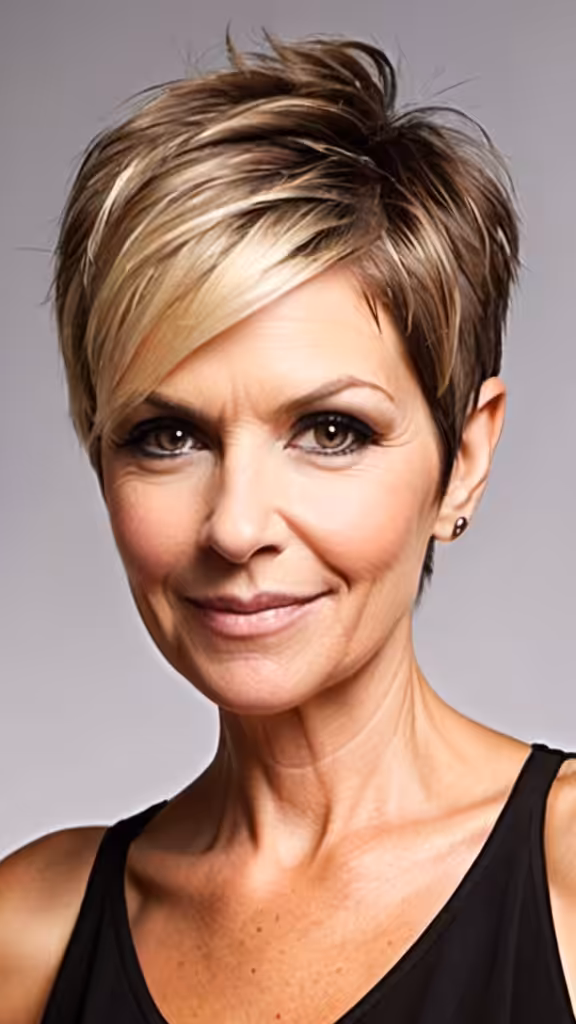 Edgy Pixie Hairstyles for women over 40