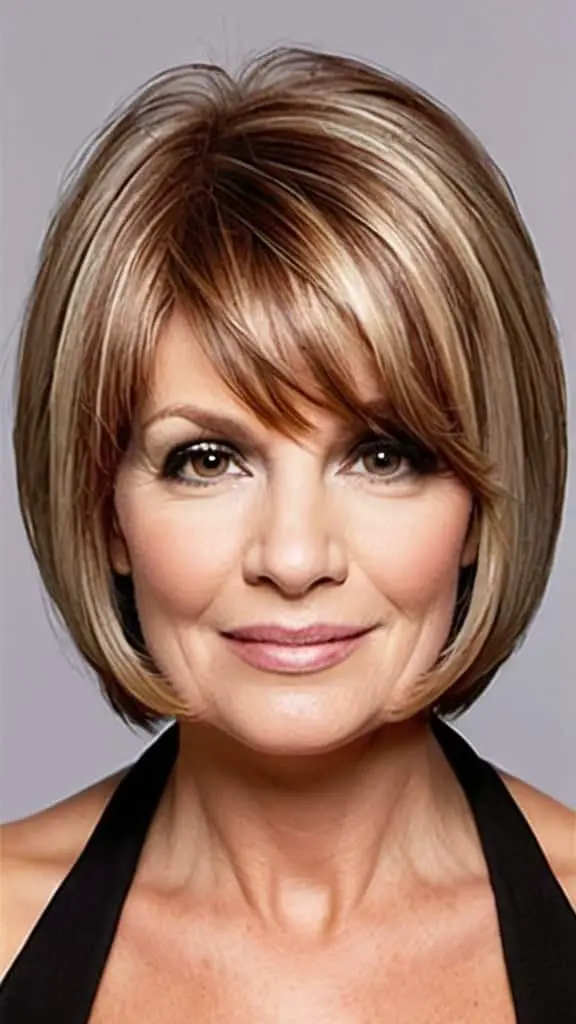 Fabulous Concave Bob Hairstyles for round faces over 60