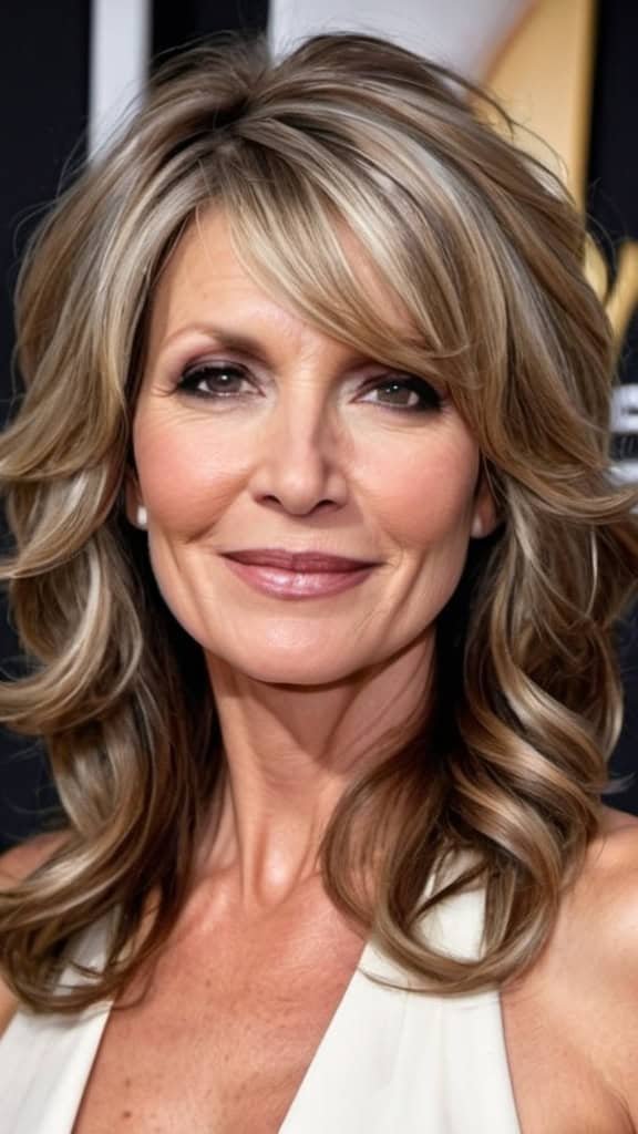 Face-Framing Layers Wavy Hairstyles For Women Over 40