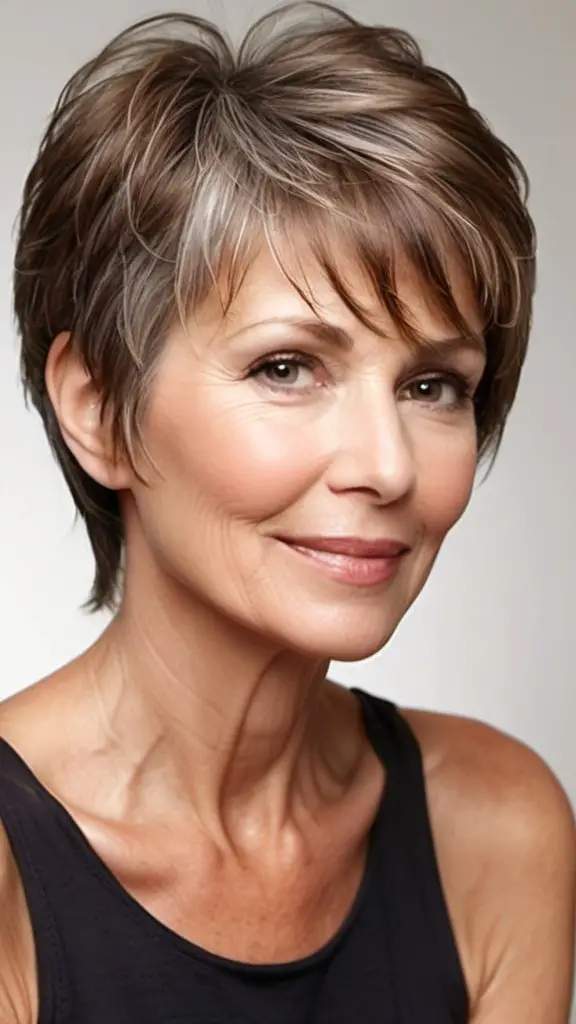 Face-Framing Layers Wash and Wear Haircuts Over 50