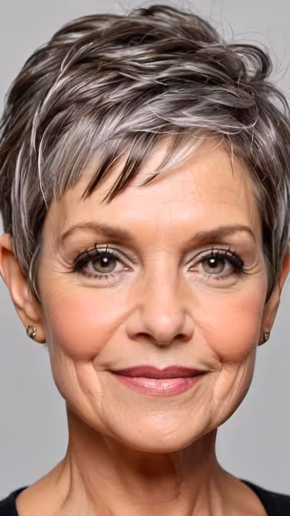 Face-Framing Pixie Pixie Haircuts For Women Over 50