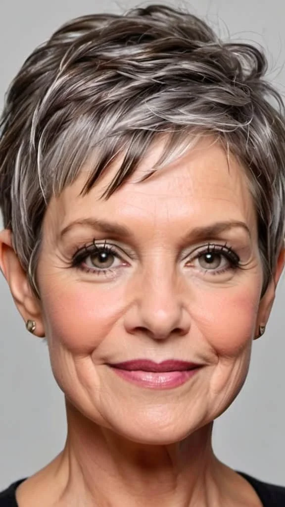Face-Framing Pixie Pixie Haircuts For Women Over 50