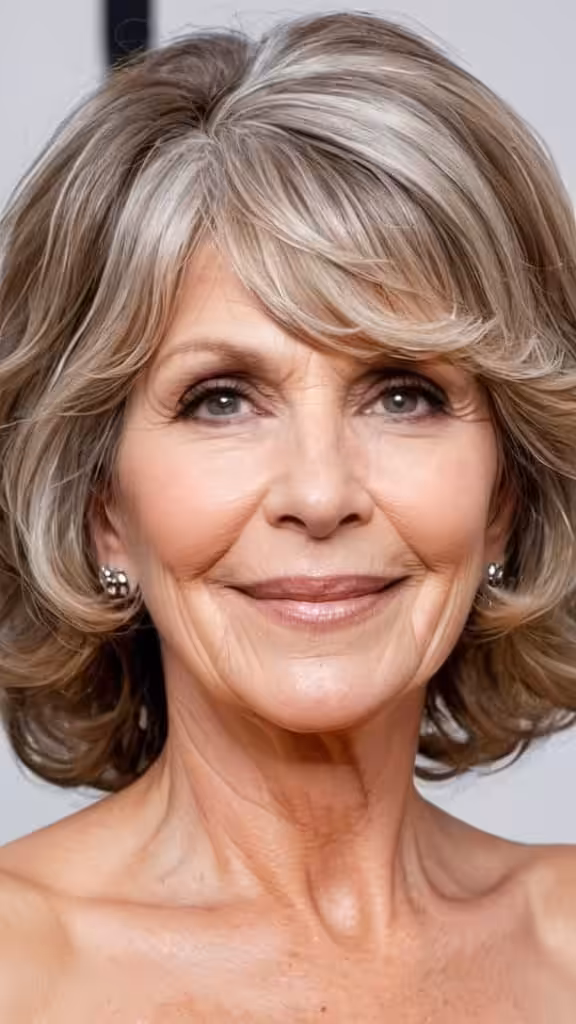 Face-Framing Waves Wavy Hairstyles For Women Over 60