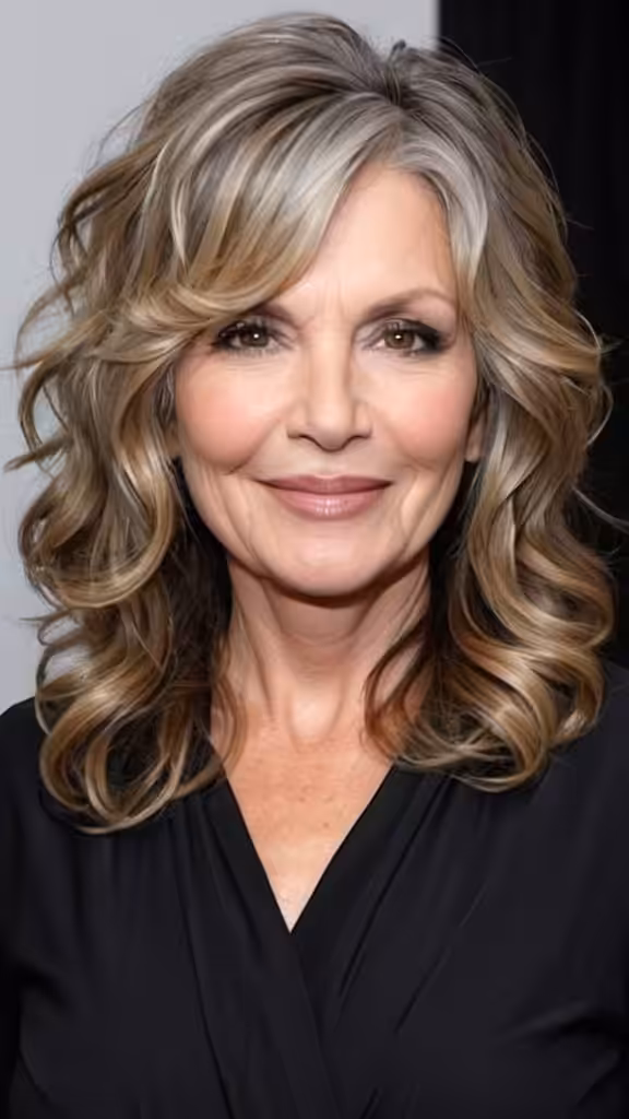 Face-Framing Wavy Layers Wavy Hairstyles For Women Over 50