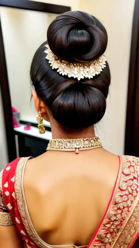 Faux Bun Indian Wedding Hairstyles for Women