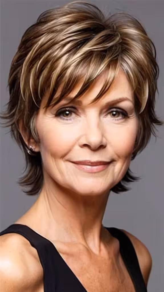 Feathered Ends Shaggy Cut Short Shag Hairstyles For Women Over 60