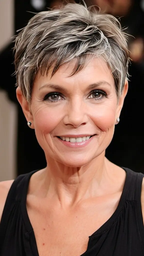 Feathered Pixie Wash and Wear Haircuts Over 50