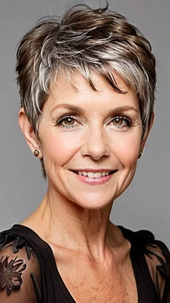 Feathered Pixie Pixie Haircuts For Women Over 50