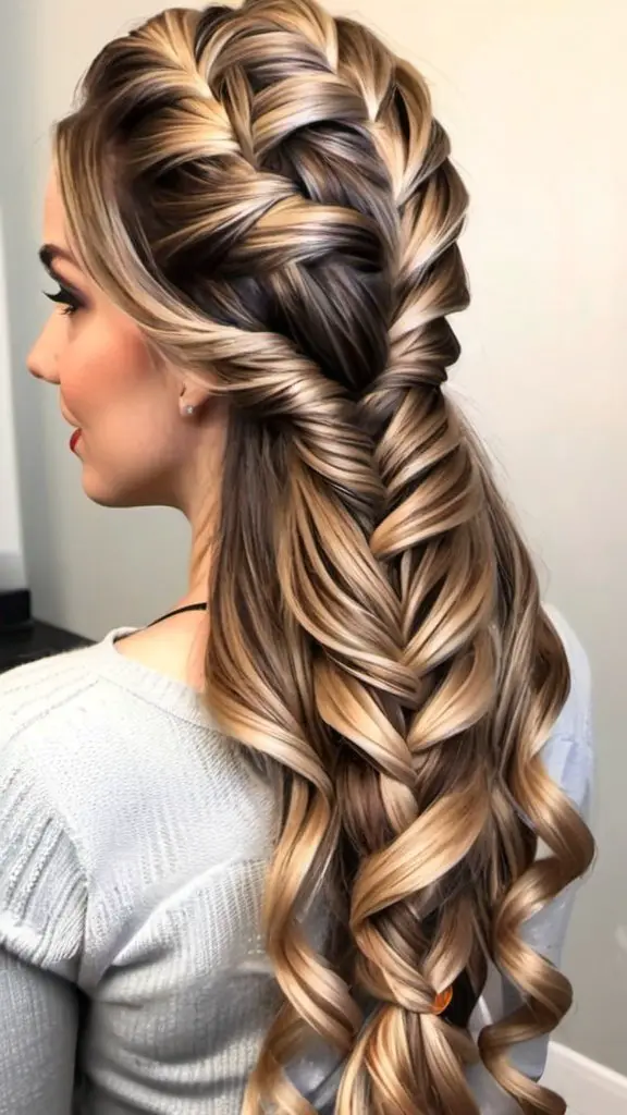Fishtail Braid Christmas Hairstyles for Women