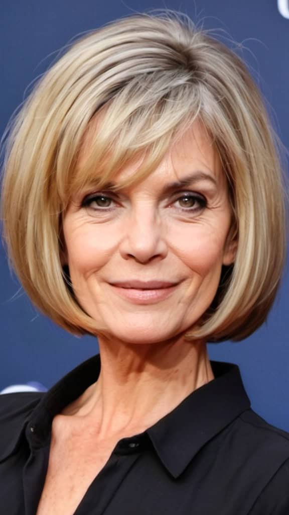 French Bob Wavy Hairstyles For Women Over 40
