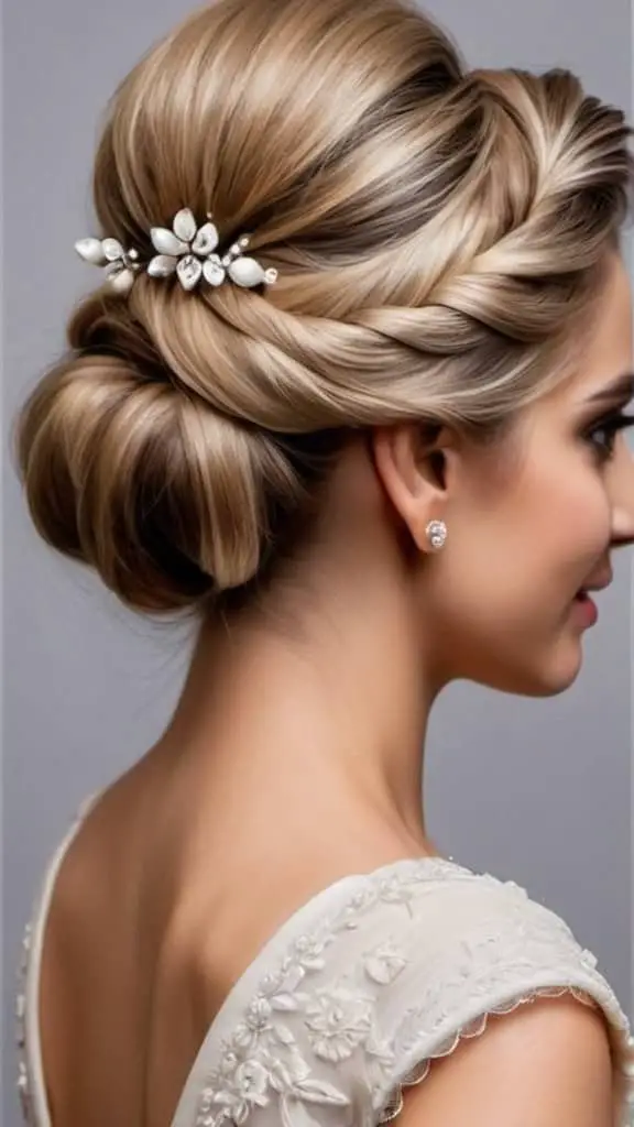 French Twist Indian Wedding Hairstyles for Women