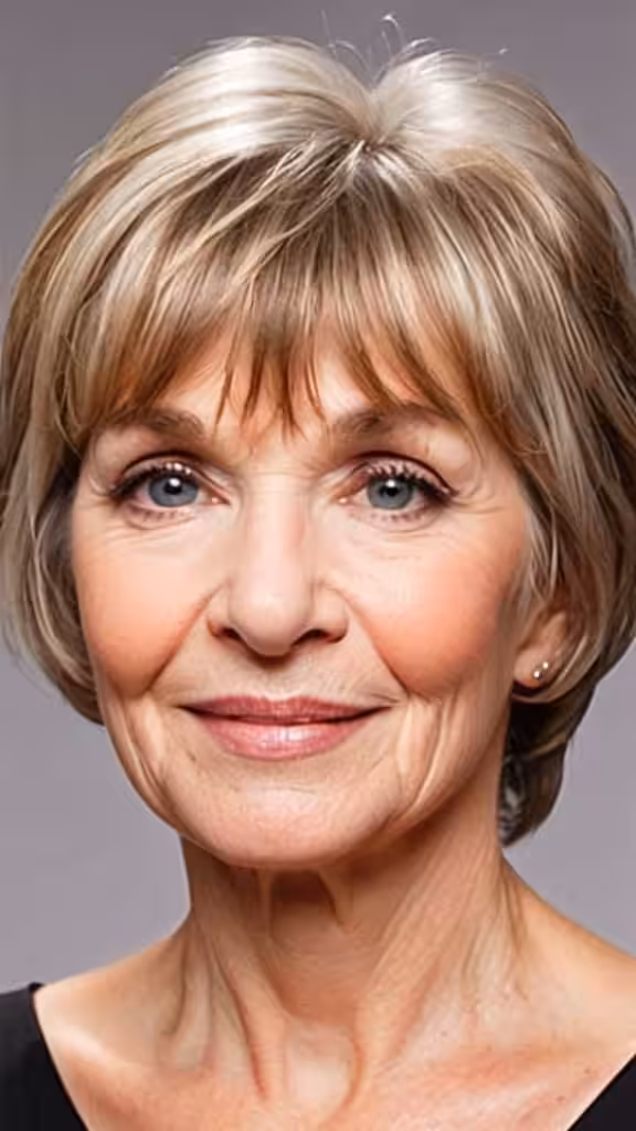 Front Bangs Wedgecut Wedge haircuts over 60
