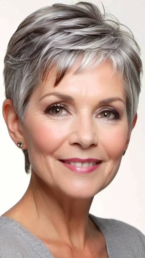 Gray Pixie Short Gray Hairstyles For Women Over 60