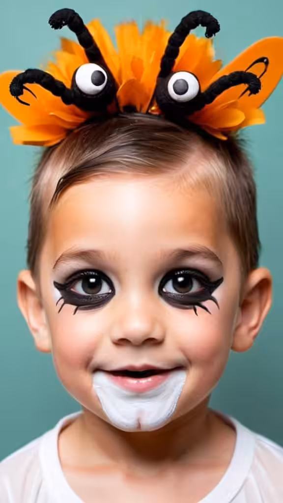 Insect Face Hairstyles for Halloween for kids
