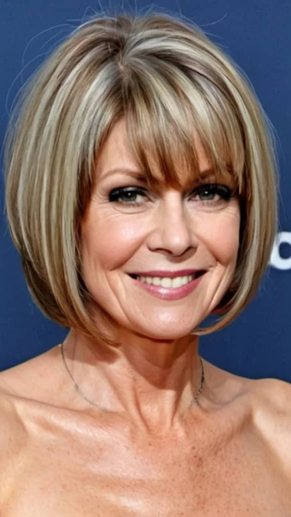 Inverted Bob Hairstyles for Thin Hair For Women Over 60