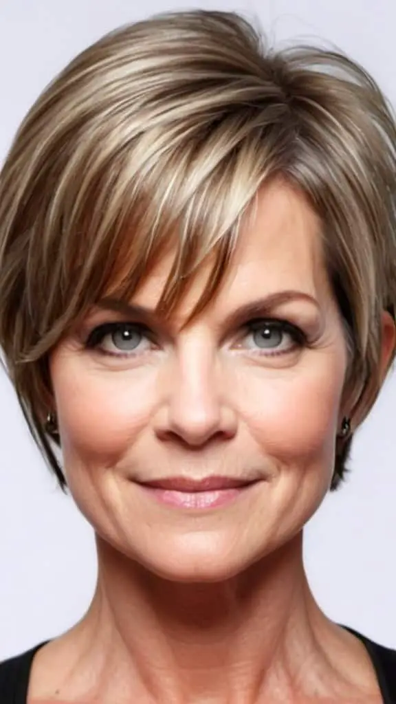 Jaw-Length Wedge Cut Short Hairstyles For Women Over 40