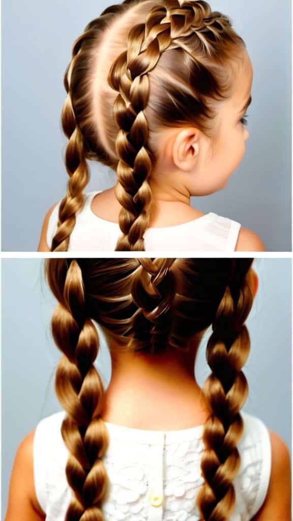 Lace Braid New Year's Eve Party-Ready Hairstyles for kids