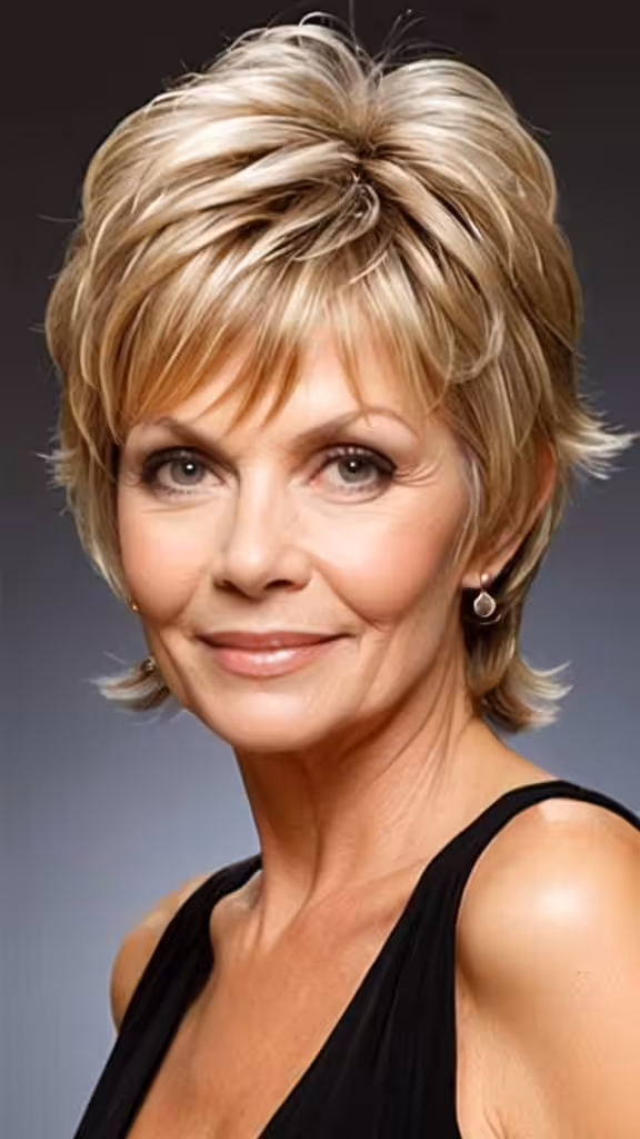 Long Blonde Shag Short Shag Hairstyles For Women Over 60