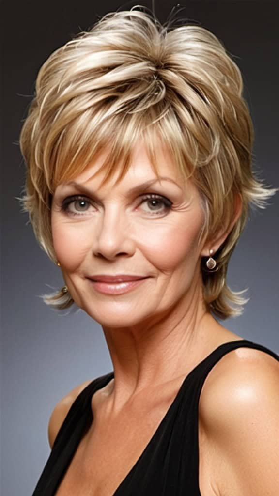 Long Blonde Shag Short Shag Hairstyles For Women Over 60