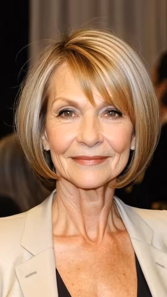 Long Bob Bob haircuts for older women