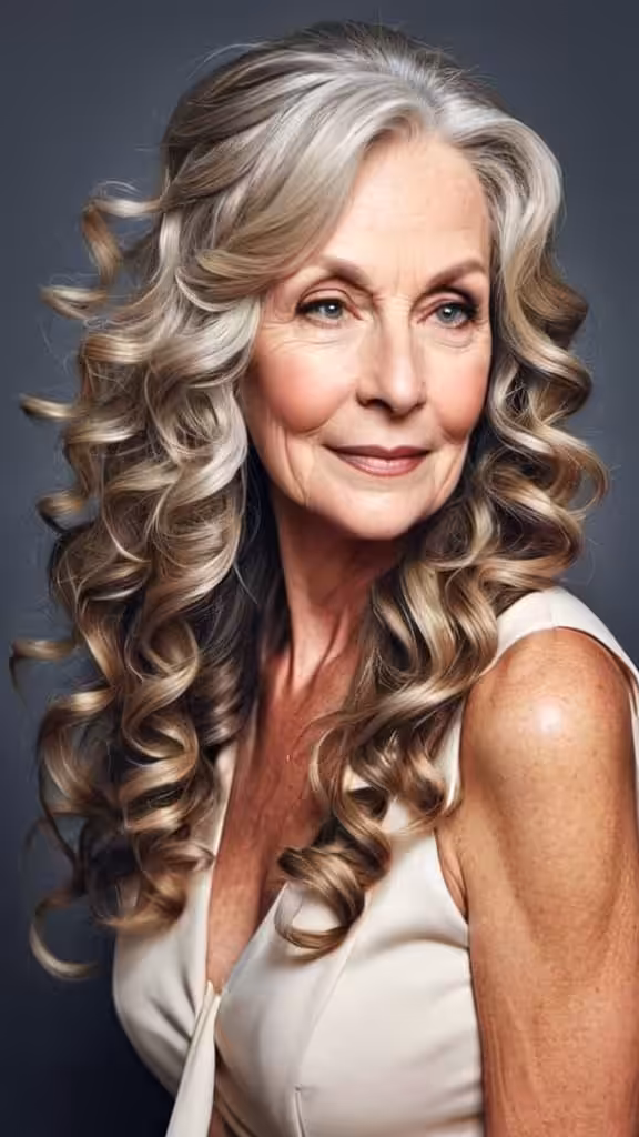 Long Curls Long Hairstyles For Older Women