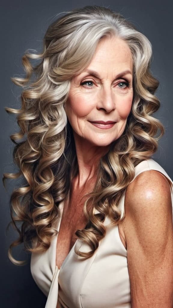 Long Curls Long Hairstyles For Older Women