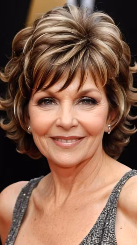 Long Curly Shag Short Shag Hairstyles For Women Over 60
