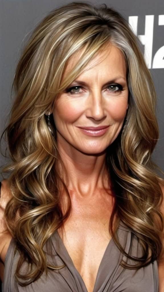 Long Dimensional Wavy Hair Long hairstyles for women over 40