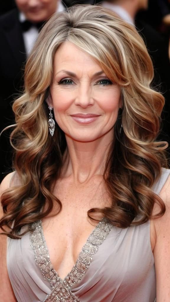 Long Romantic Curls Long hairstyles for women over 40