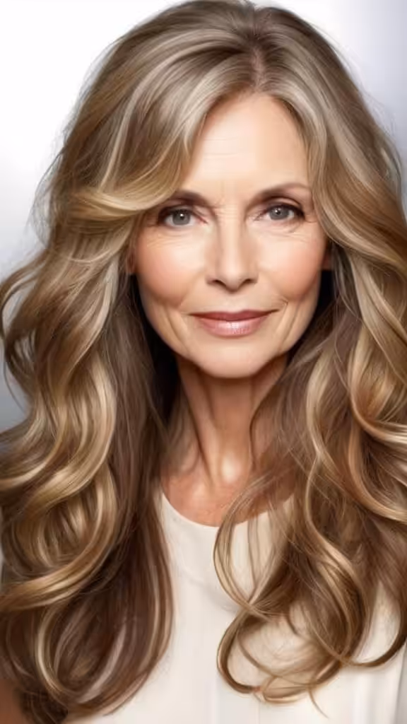 Long Wavy Hair Long hairstyles after 50