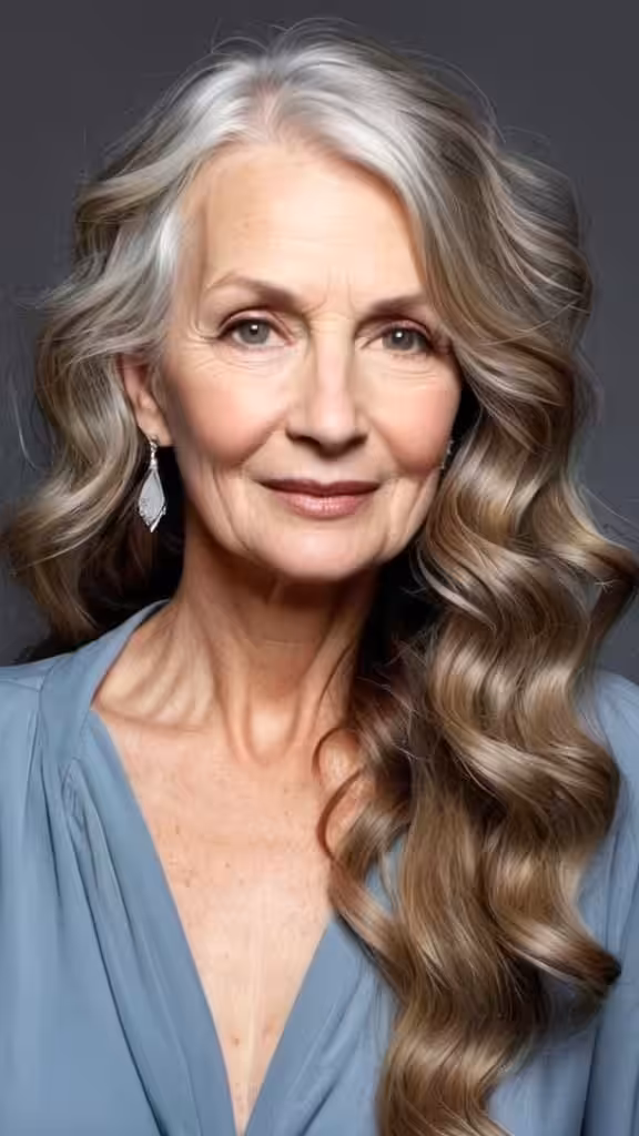 Long Wavy Hair Long Hairstyles For Older Women