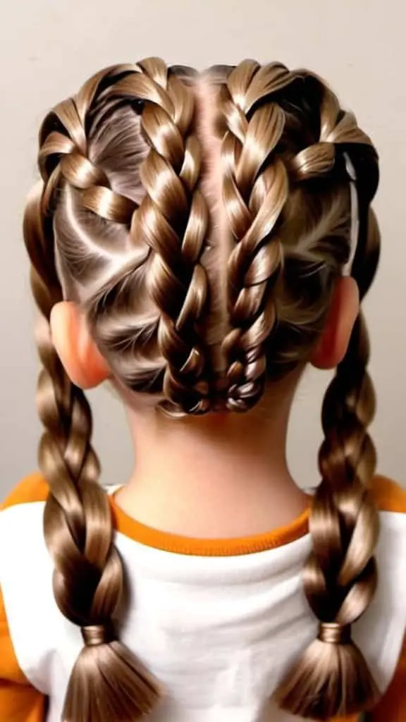 Looped Braids Braided Hairstyles for Thanksgiving for girls