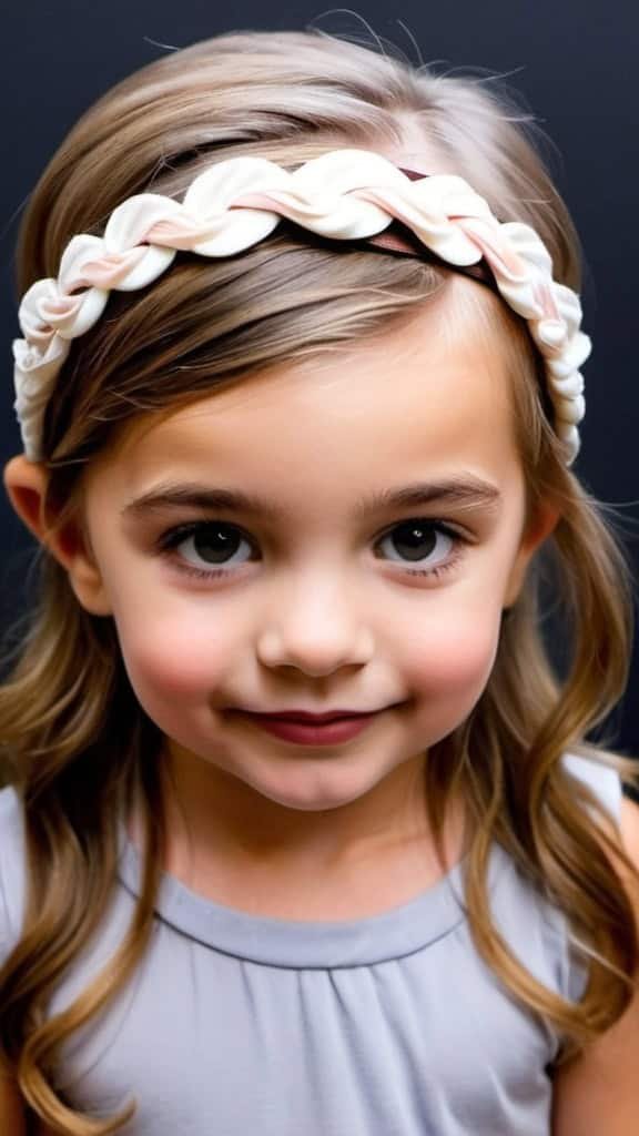 Loose Waves With Headband Christmas Hairstyles for Kids