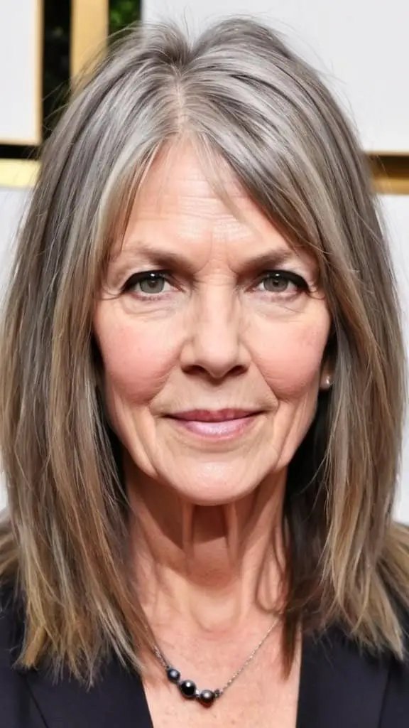 Low-Maintenance Blunt Long hairstyles for women over 50